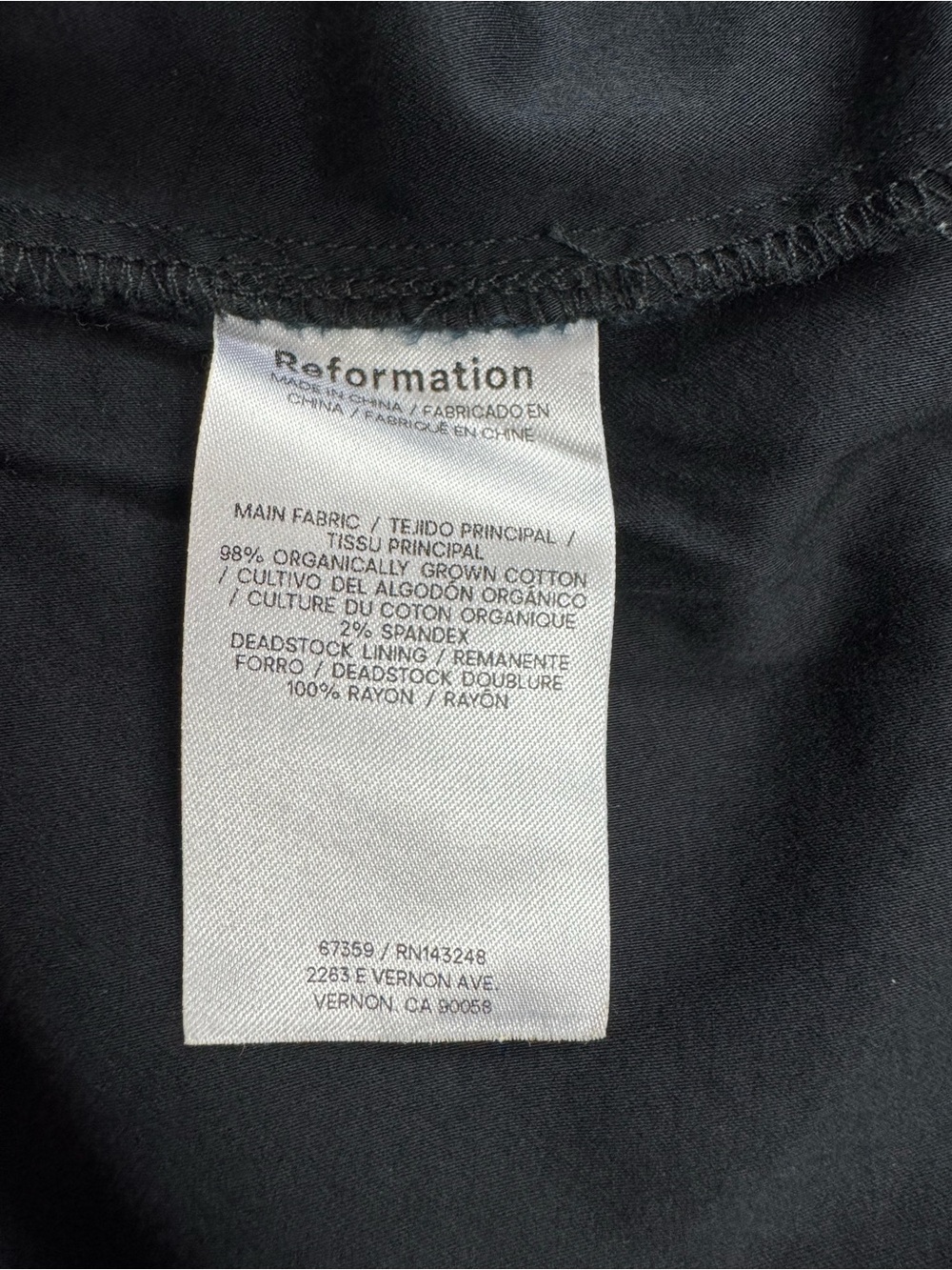 REFORMATION Miara Dress Black S - Picture 8 of 8